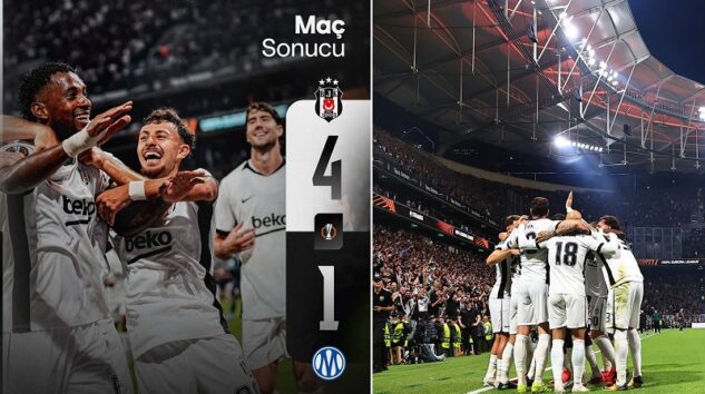 Beşiktaş’tan UEFA Avrupa Ligi’ne Muhteşem Başlangıç | Beşiktaş Marsilya’yı Dörtledi!