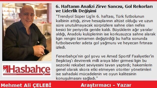 6. Haftanın Analizi: Zirve Sancısı, Gol Rekorları ve Liderlik Değişimi