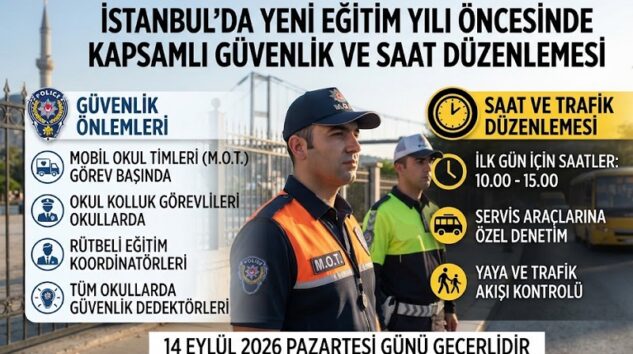 İSTANBUL VALİLİĞİ, OKULLARDA KAPSAMLI GÜVENLİK VE SAAT DÜZENLEMESİ YAPTI