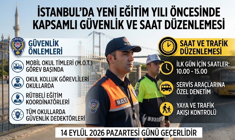 İSTANBUL VALİLİĞİ, OKULLARDA KAPSAMLI GÜVENLİK VE SAAT DÜZENLEMESİ YAPTI