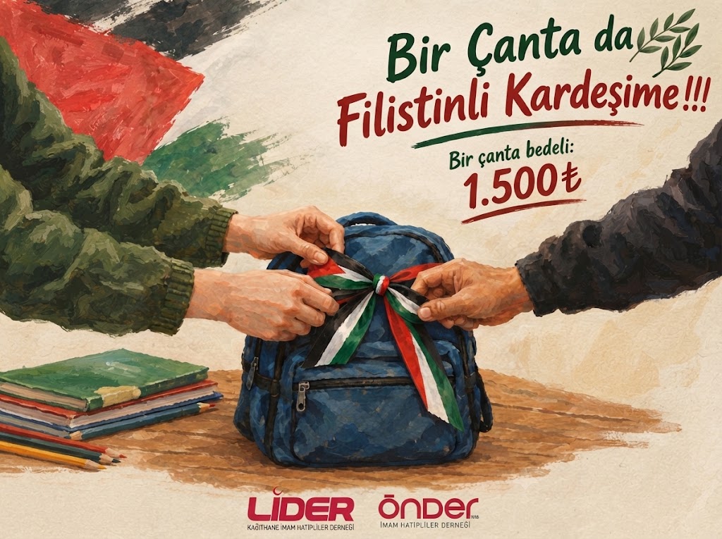 ÖNDER İmam Hatipliler Derneği “Bir Çanta da Filistinli Kardeşime” Kampanyası Başlattı