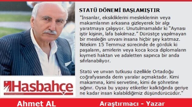 STATÜ DÖNEMİ BAŞLAMIŞTIR