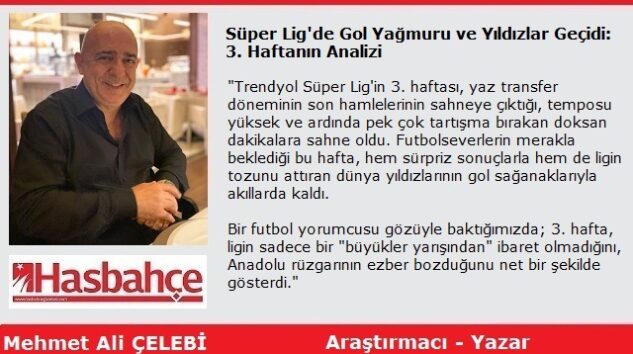 Süper Lig’de Gol Yağmuru ve Yıldızlar Geçidi: 3. Haftanın Analizi