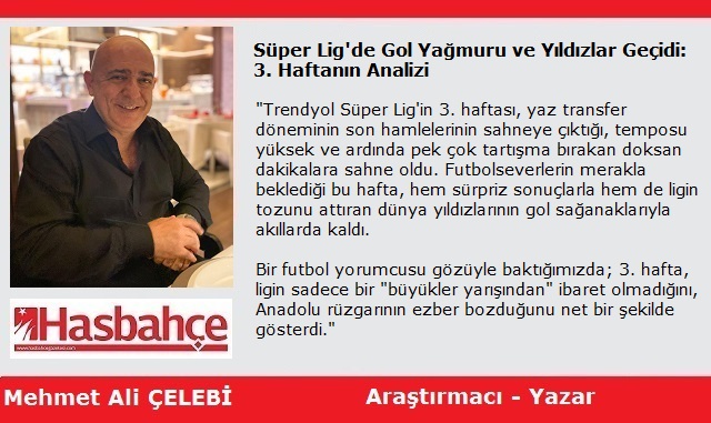 Süper Lig’de Gol Yağmuru ve Yıldızlar Geçidi: 3. Haftanın Analizi