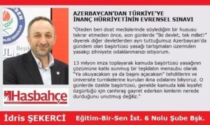 AZERBAYCAN’DAN TÜRKİYE’YE  İNANÇ HÜRRİYETİNİN EVRENSEL SINAVI