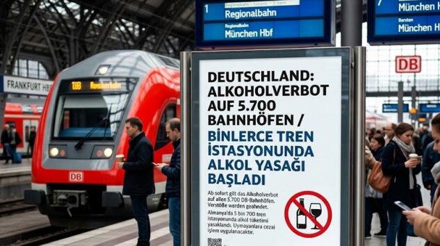 Almanya’da Tren İstasyonlarında Yeni Dönem: Alkol Tüketimi Yasaklandı