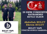 Bulut Yapı’dan 29 Ekim Cumhuriyet Bayramı Mesajı