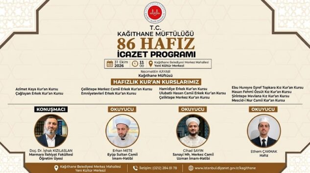 Kağıthane Müftülüğü 86 Hafız İçin İcazet Merasimi Düzenleniyor