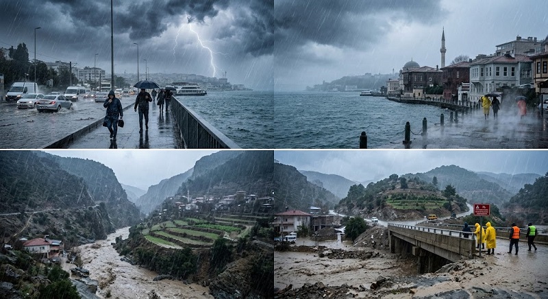 Meteoroloji ve AFAD’dan Üst Üste Kritik Uyarı: Marmara, Ege ve Doğu İlleri İçin “Aşırı Yağış” Alarmı!